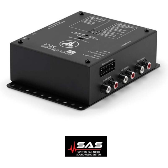 JL AUDIO FiX-86 Procesor DSP OEM Integration DSP z automatyczną korekcją czasu i cyfrowym korektorem. 8-cz. wejścia / 4-ch. stereo + 2 wyjścia RCA sub